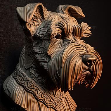 3D model st Zwergschnauzer dog (STL)